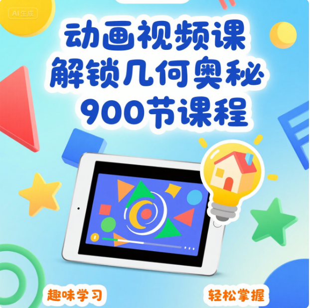 动画视频课解锁几何奥秘900节课程 19G